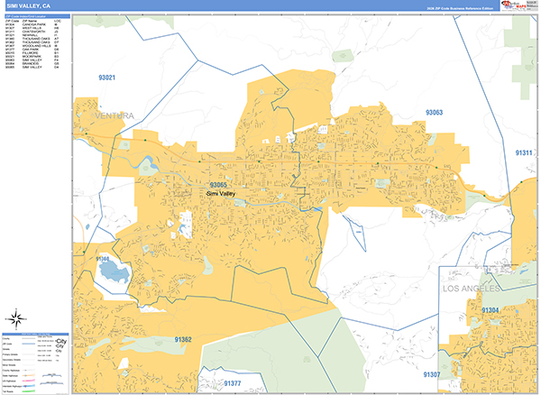 Simi Valley Map Basic Style